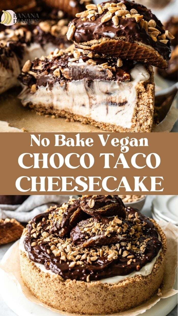 Super Easy No Bake Choco Taco Cheesecake- Dairy Free! Pinterest pin