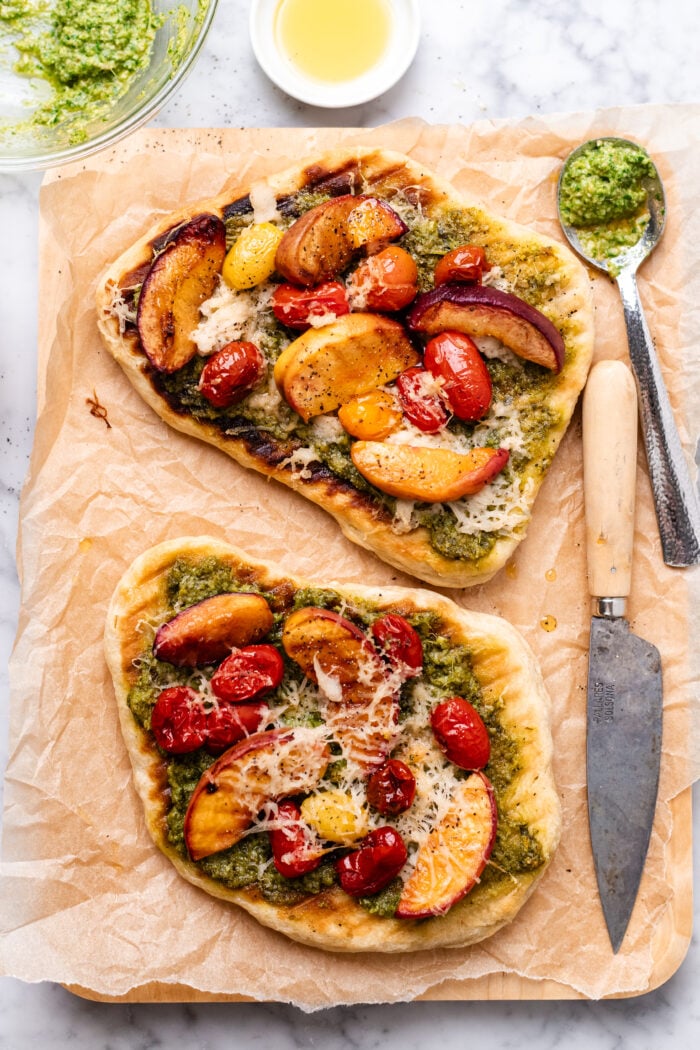 finished flatbread pizzas