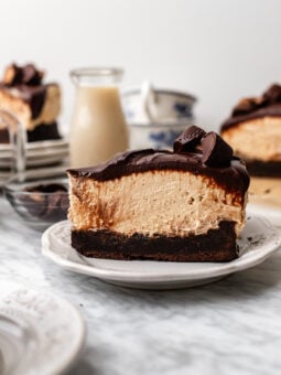 slice of peanut butter mousse cake