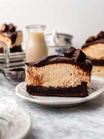 slice of peanut butter mousse cake