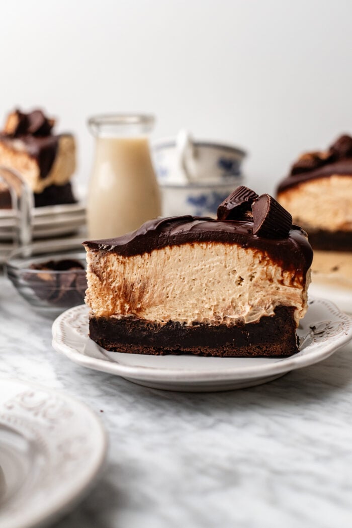 slice of peanut butter mousse cake