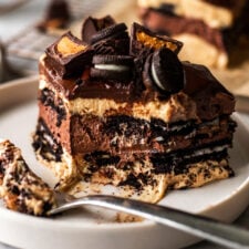 Peanut Butter Oreo Icebox Cake - Dairy free and vegan!-image