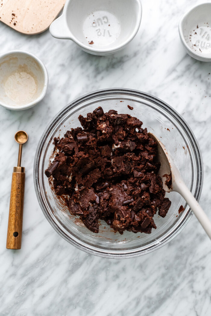 making the cookie dough