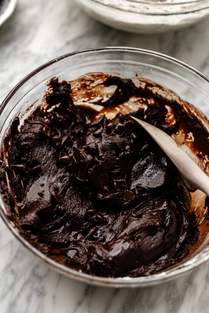 brownie batter in a bowl