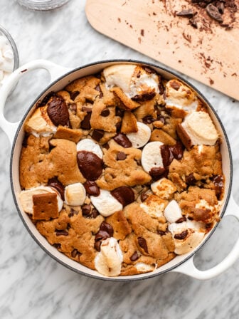scoopable cookies in a dish