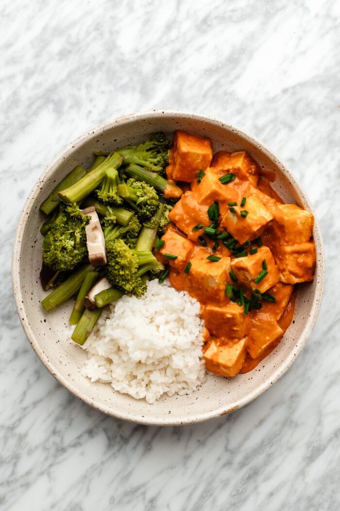serving the spicy tofu