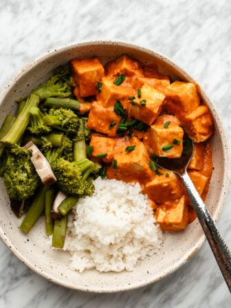 bowl of spicy tofu