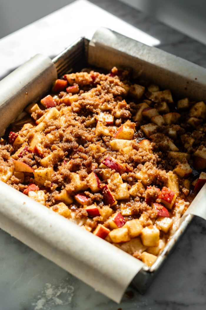 finished apple fritter cake