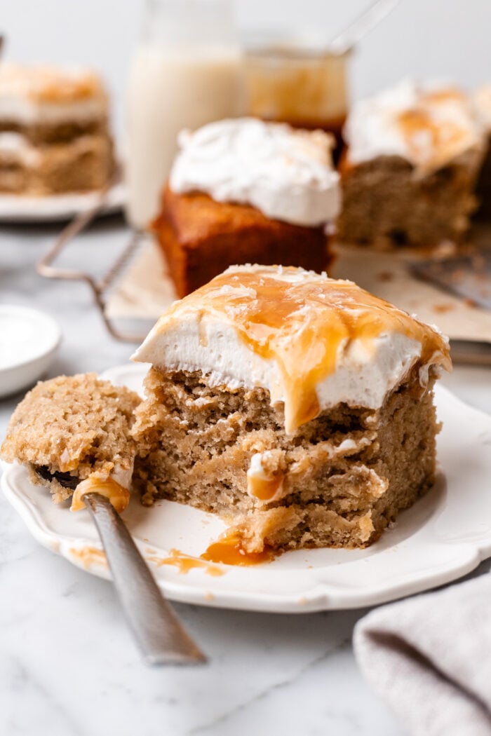 bitten banana caramel cake