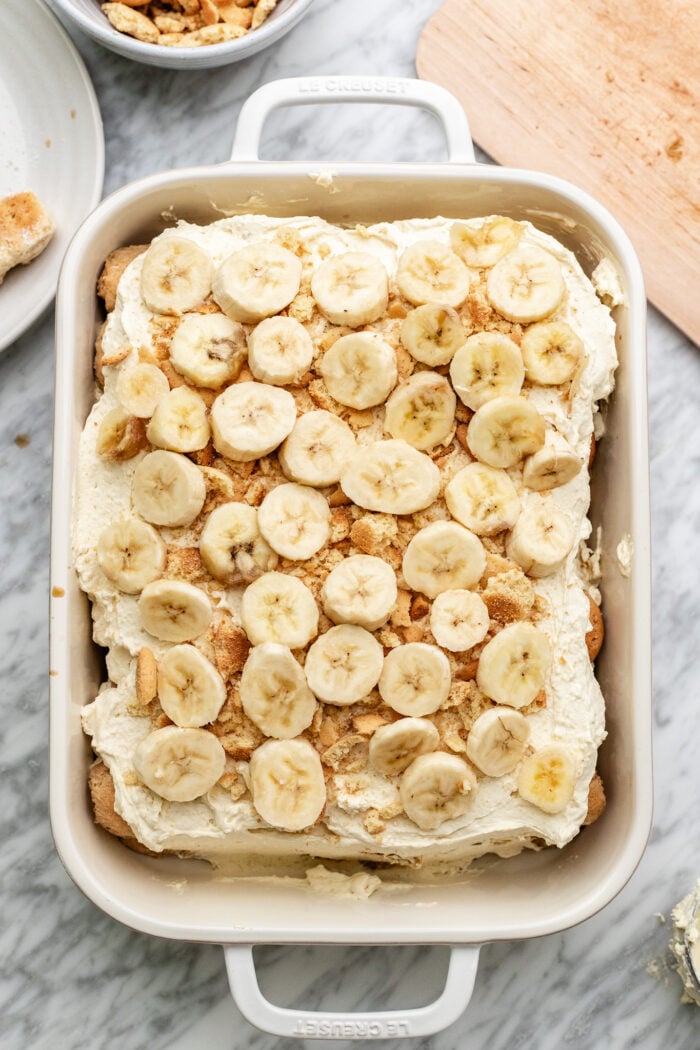 banana pudding tiramisu assembled