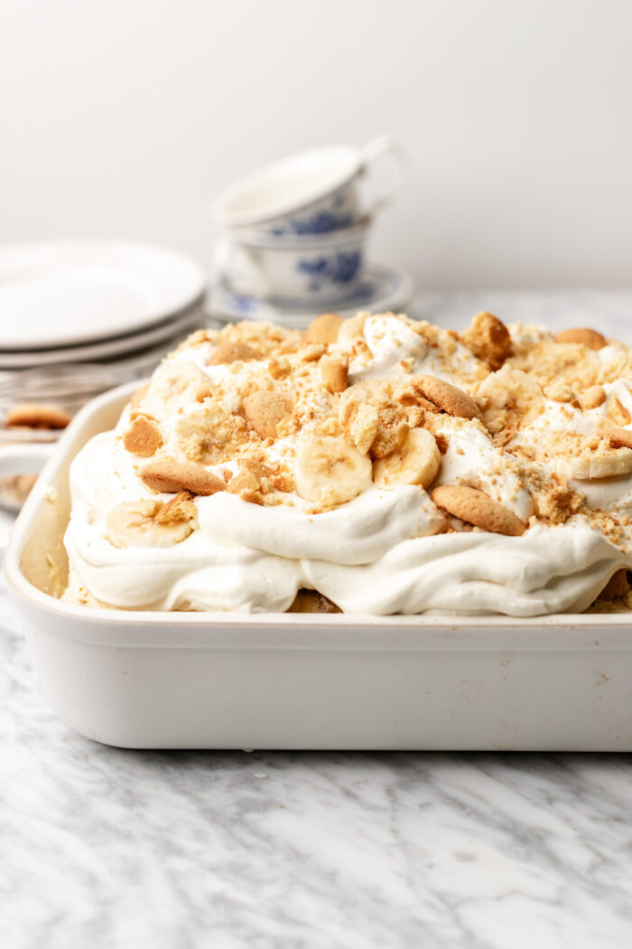 assembled banana pudding tiramisu