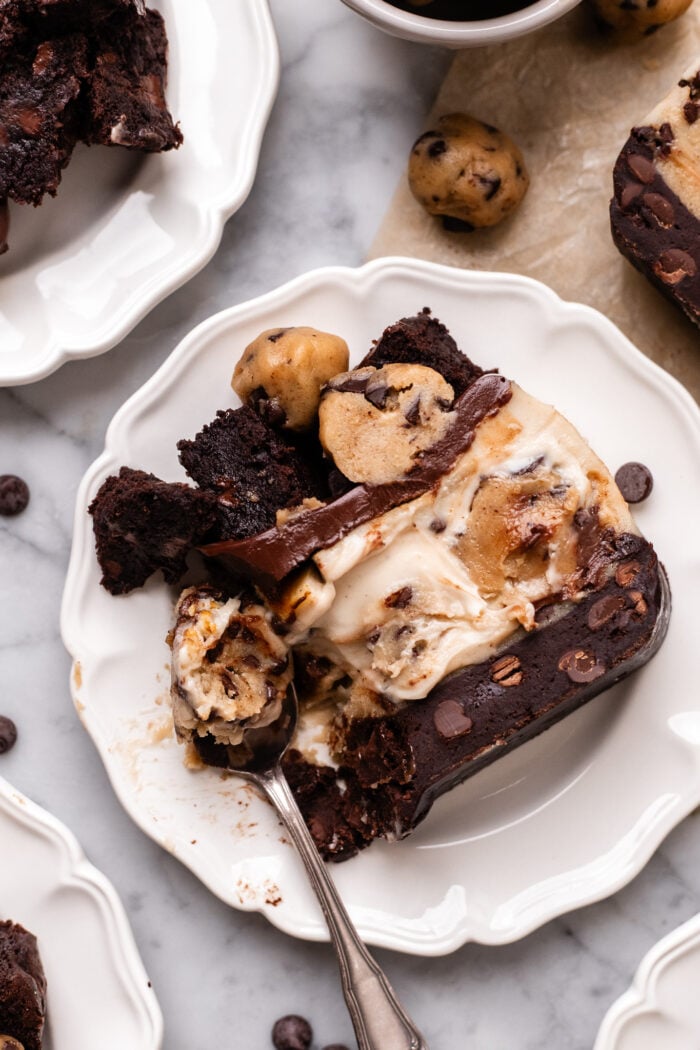 bitten vegan brookie Basque cheesecake