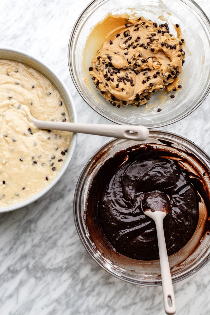 brownie cookie dough batter