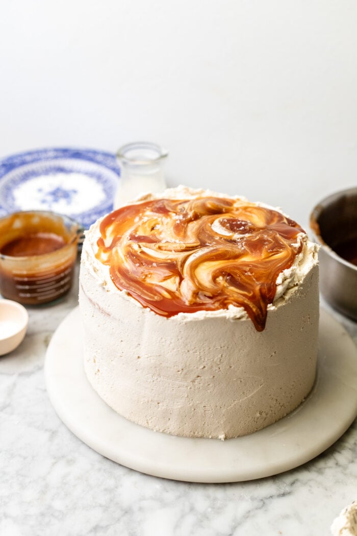 assembled caramel cake