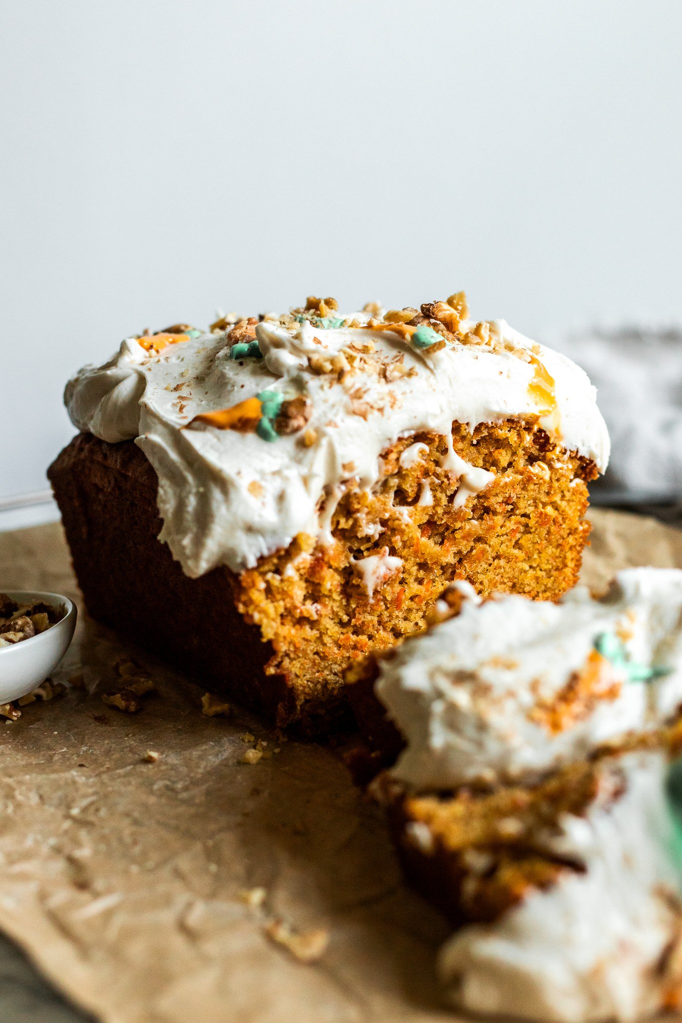 One Bowl MOIST Vegan Carrot Cake Loaf Recipe | The Banana Diaries