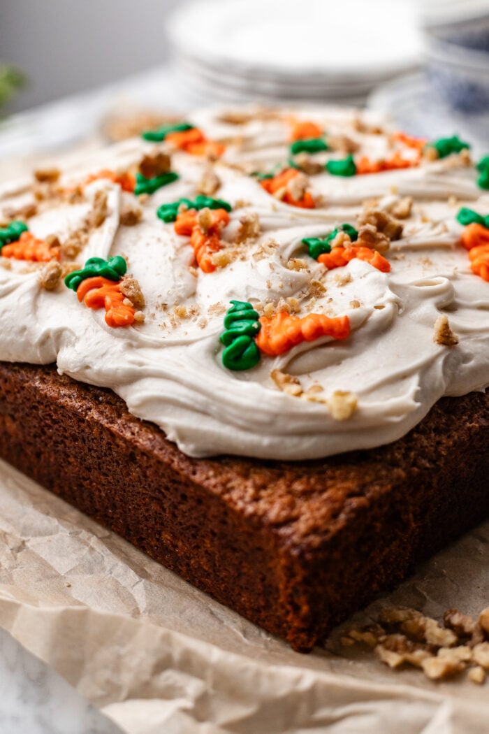 decorated carrot cake
