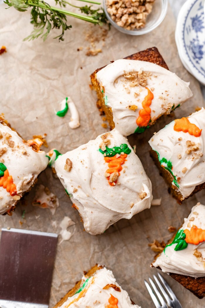 slices of carrot cake