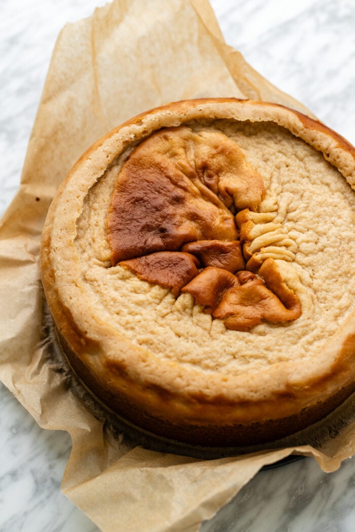 cheesecake cooled too fast