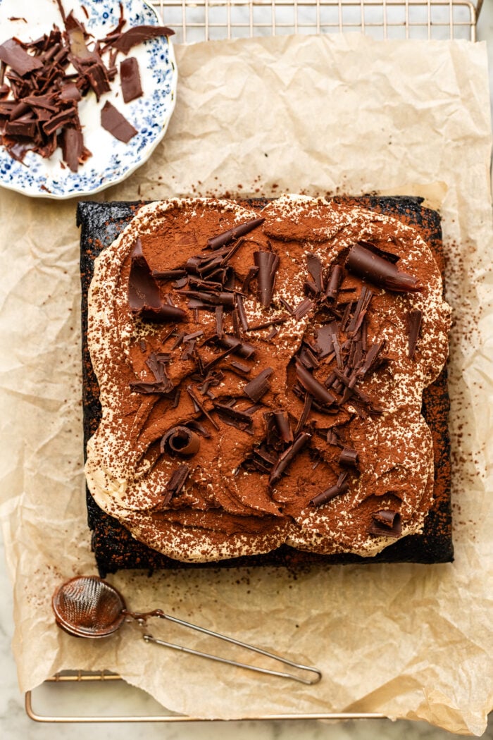 frosted espresso cake