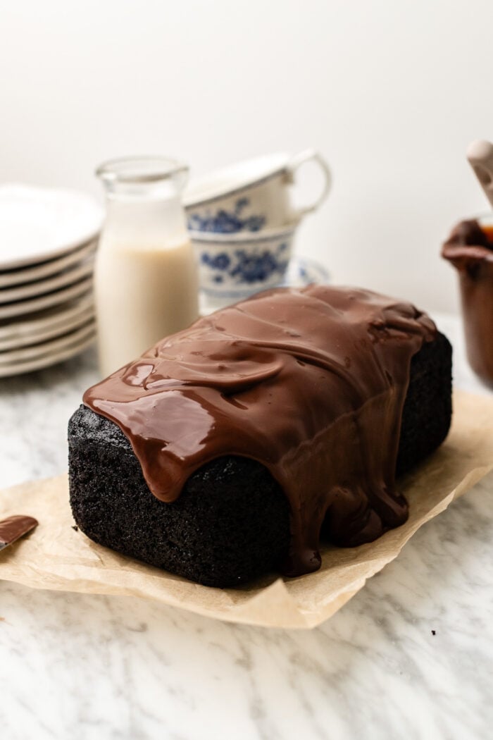 assembled chocolate loaf cake