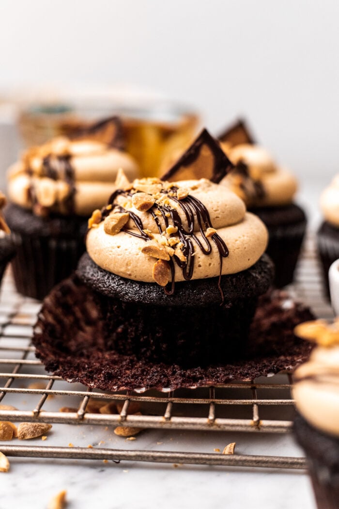 frosted peanut butter cupcake 