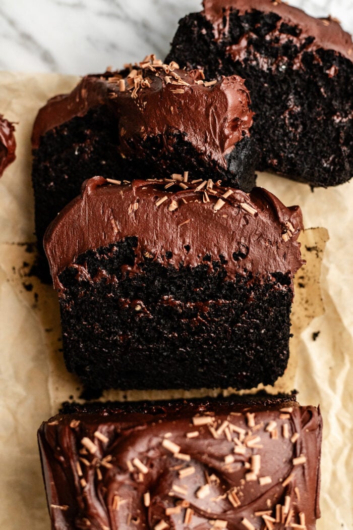 sliced vegan chocolate zucchini bread