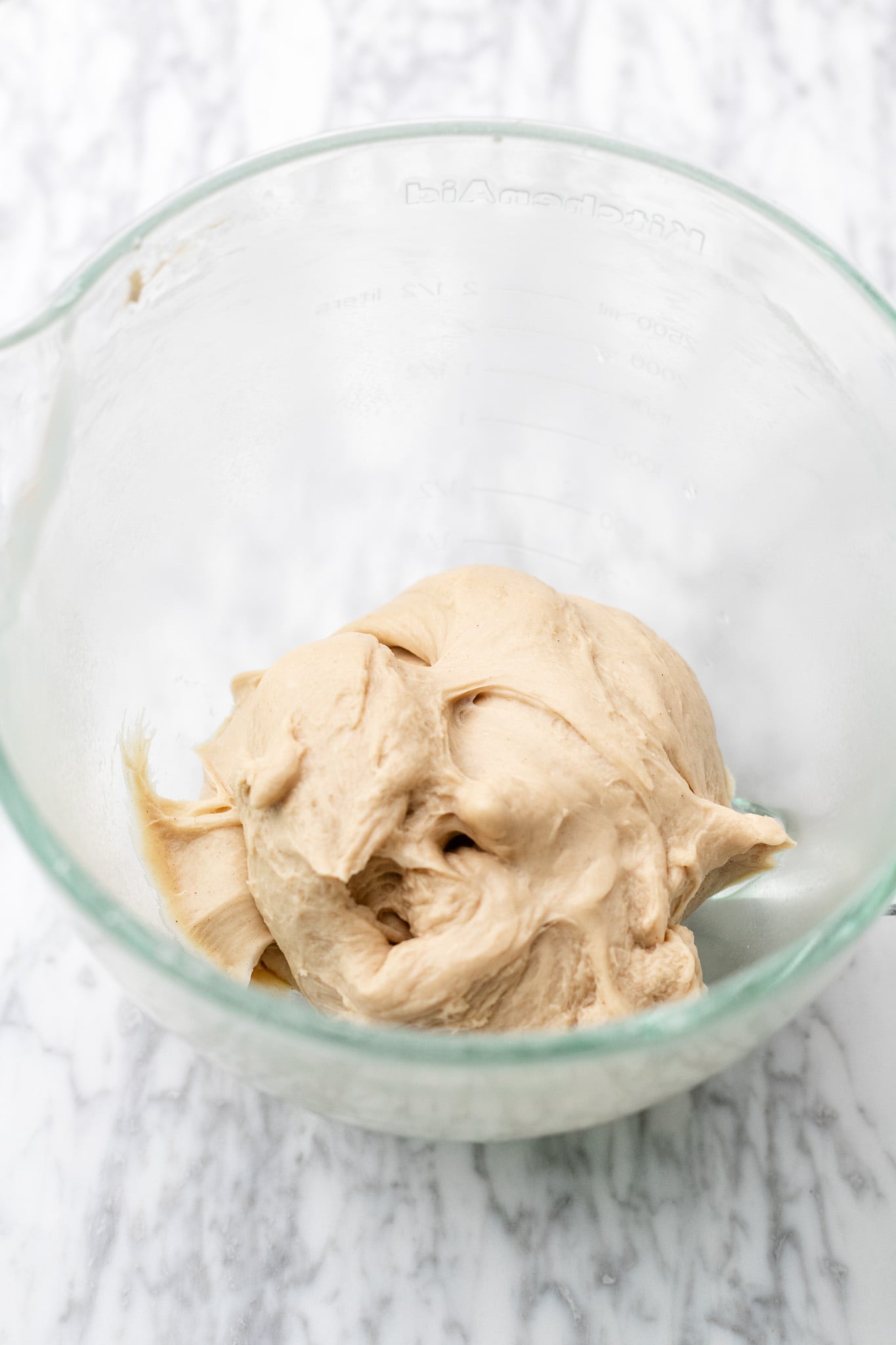 doughnut dough before rising