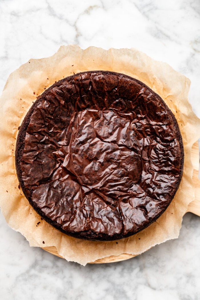 baked flourless chocolate cake