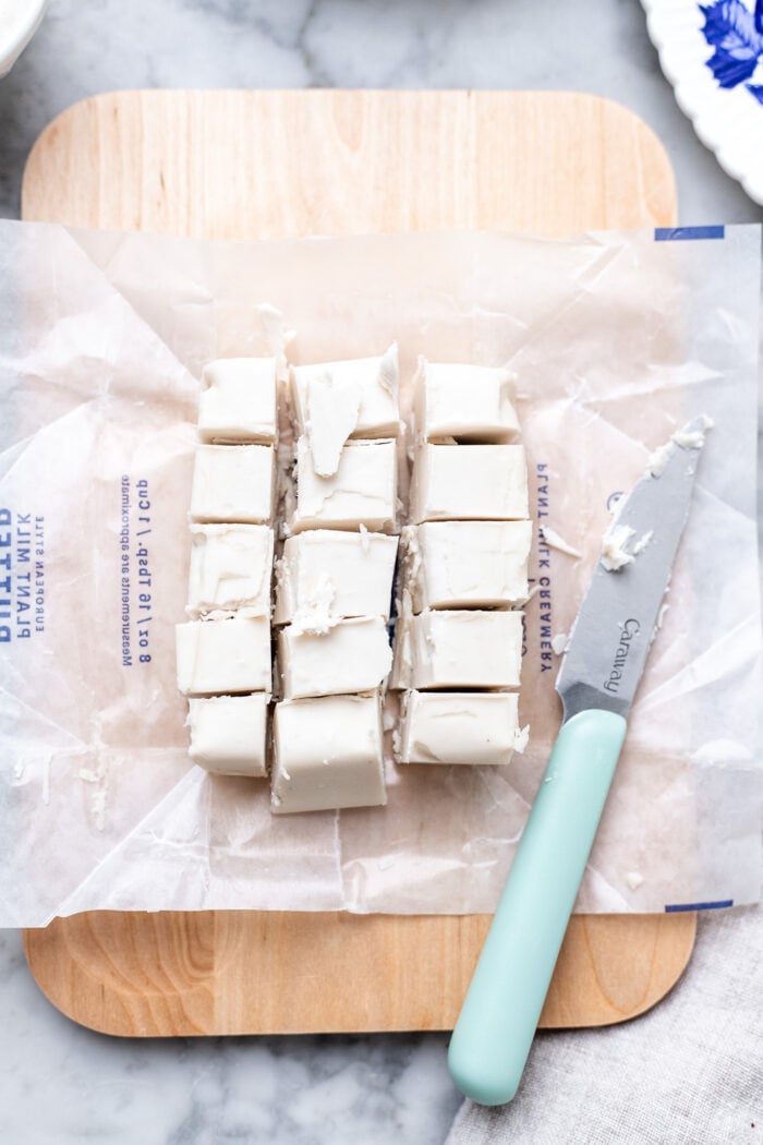 sliced vegan butter