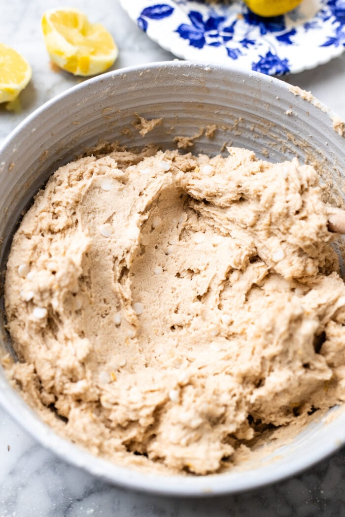 cookie dough before being scooped