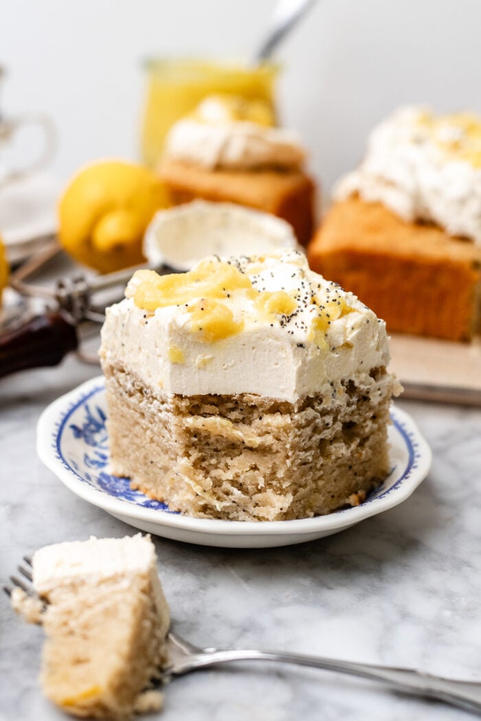 bitten lemon poppy seed cake