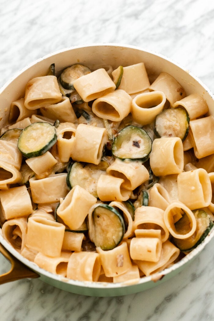 finishing the pasta