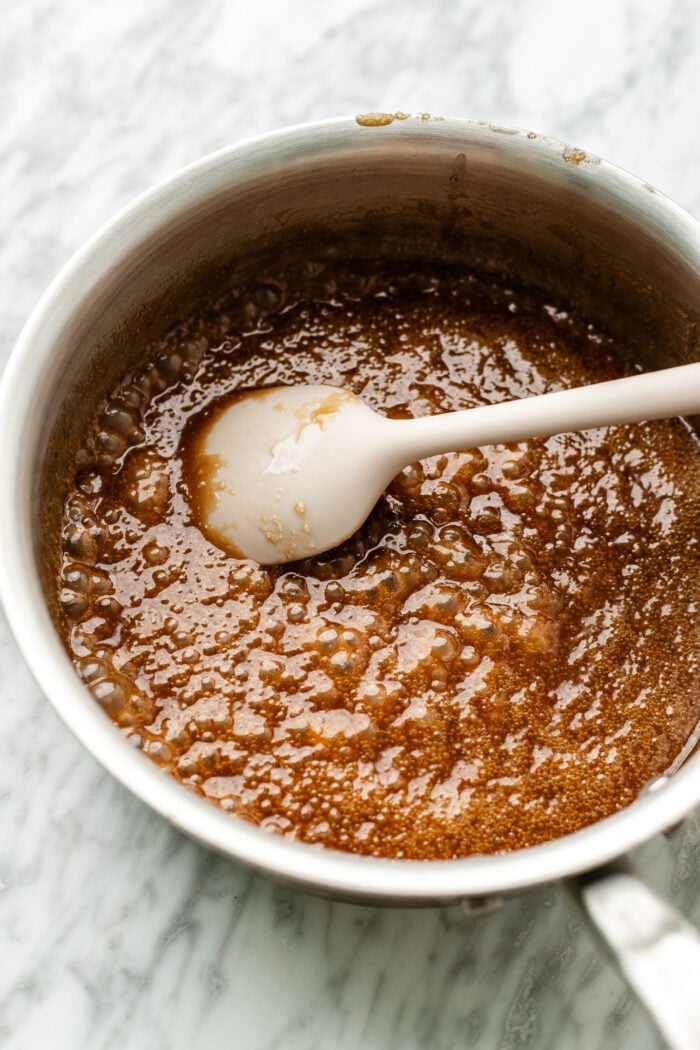 toffe sauce in a pan
