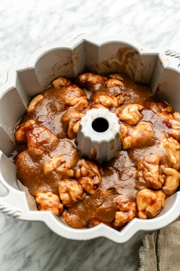 monkey bread before baking