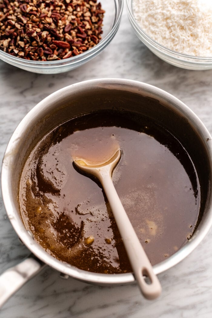 making the caramel