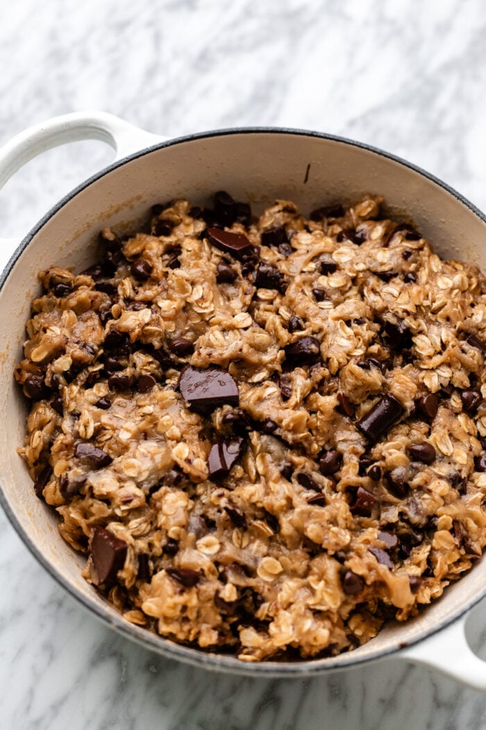cookie skillet before baking
