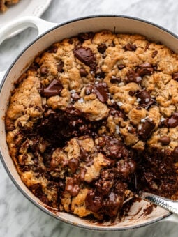 cookie skillet with scoop in it