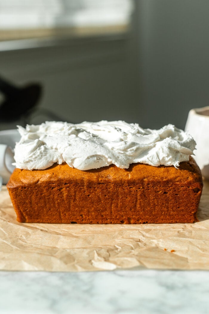 with cream cheese frosting