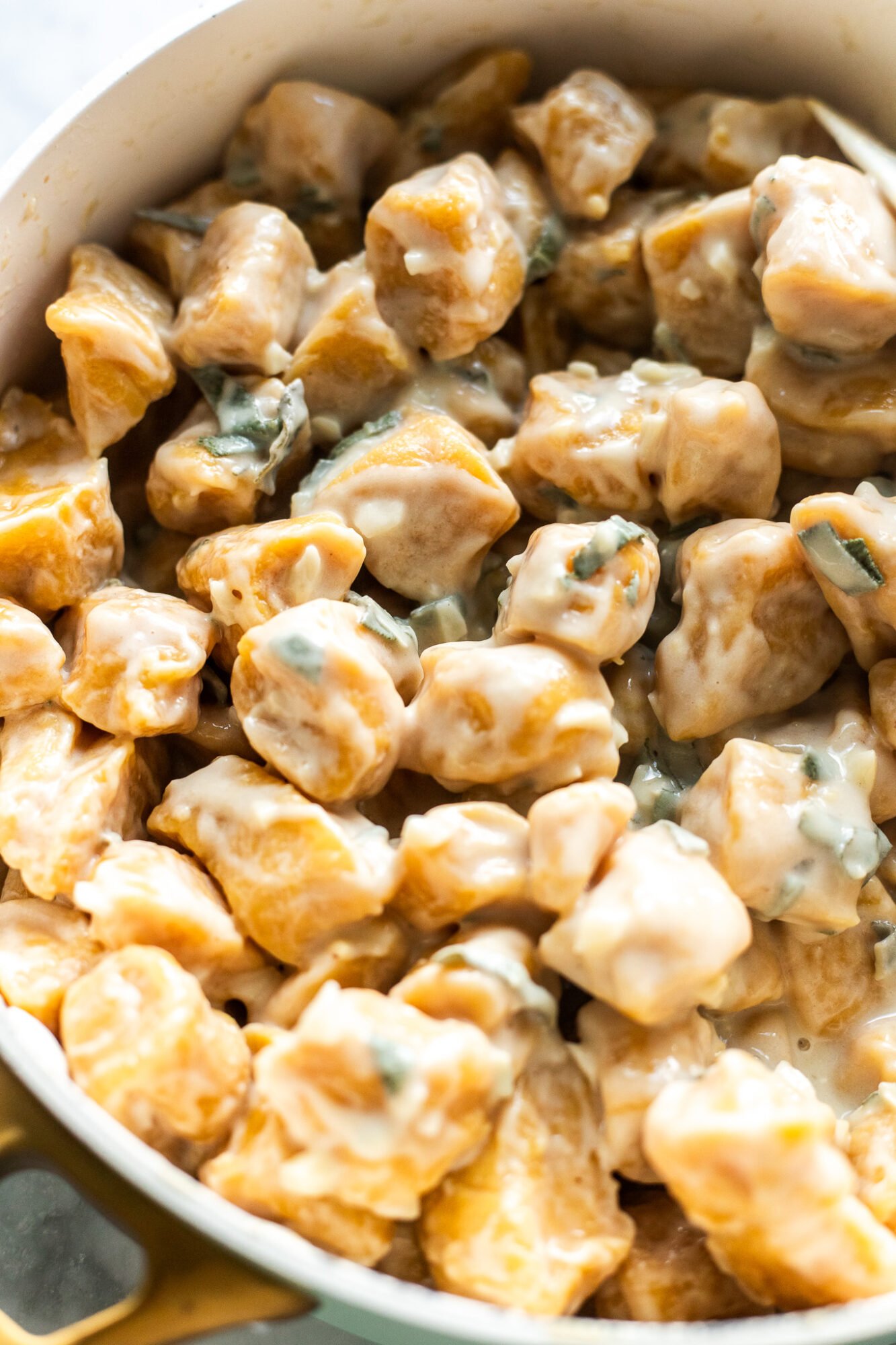 3 Ingredient Pumpkin Gnocchi with 'Brown Butter' Garlic Sage Sauce