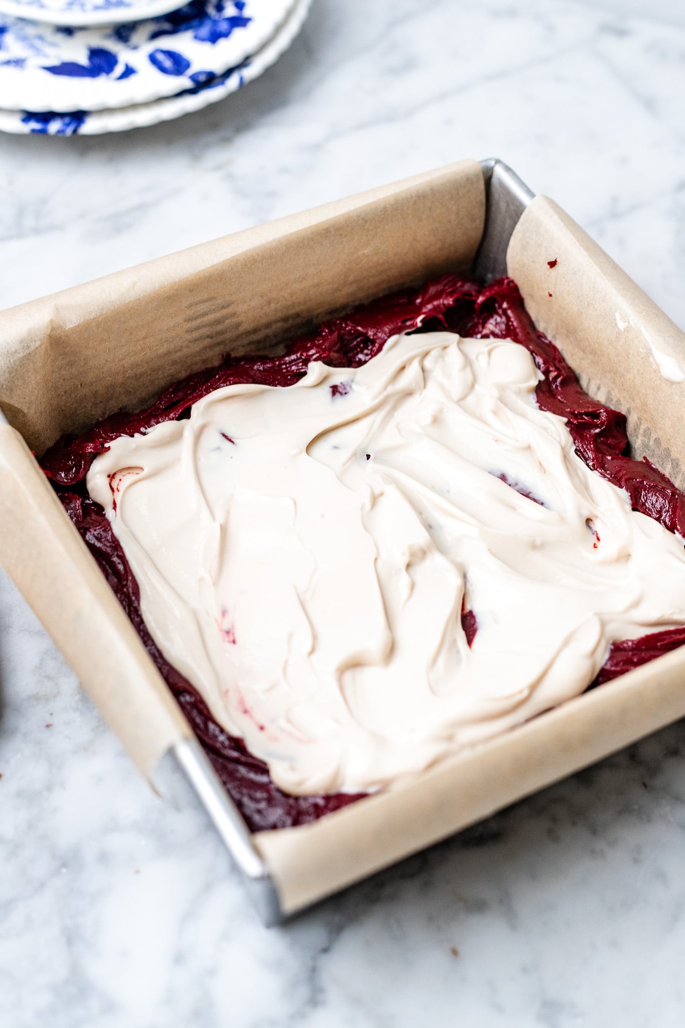 assembling the brownies