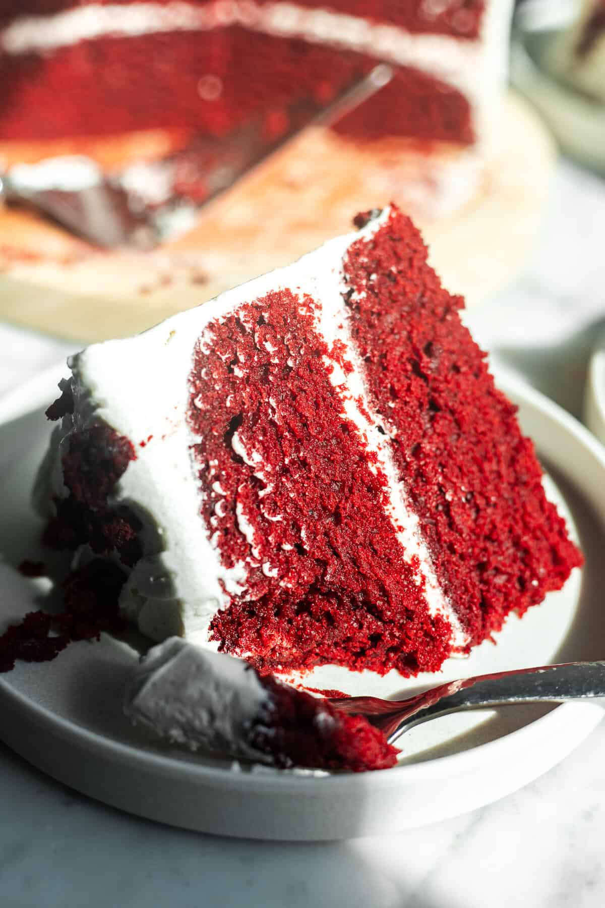 One Bowl MOIST Vegan Red Velvet Cake with Cream Cheese Frosting | The ...