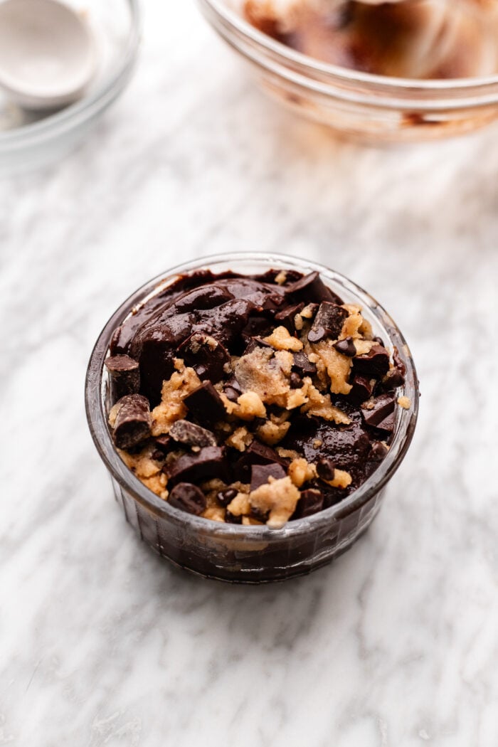 cookie pie before baking