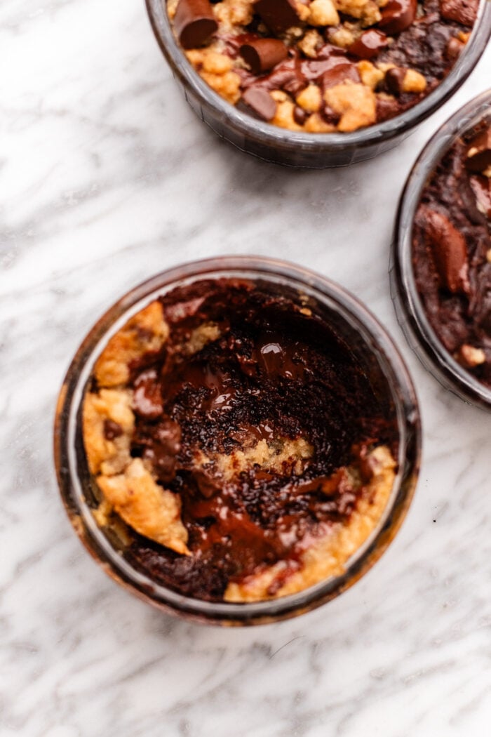 scooped brookie cookie pie