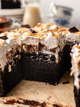 sliced smores sheet cake