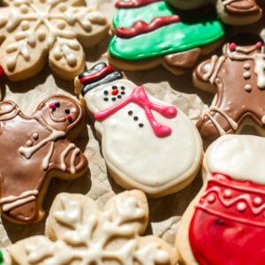 decorated vegan sugar cookies