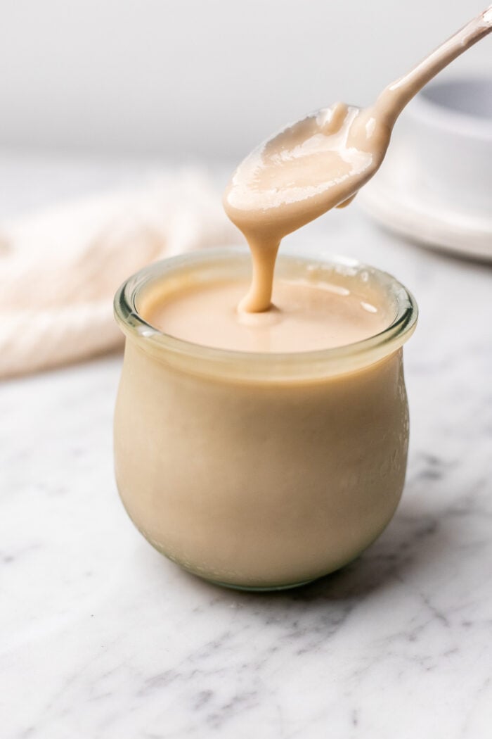 jar of sweetened condensed milk