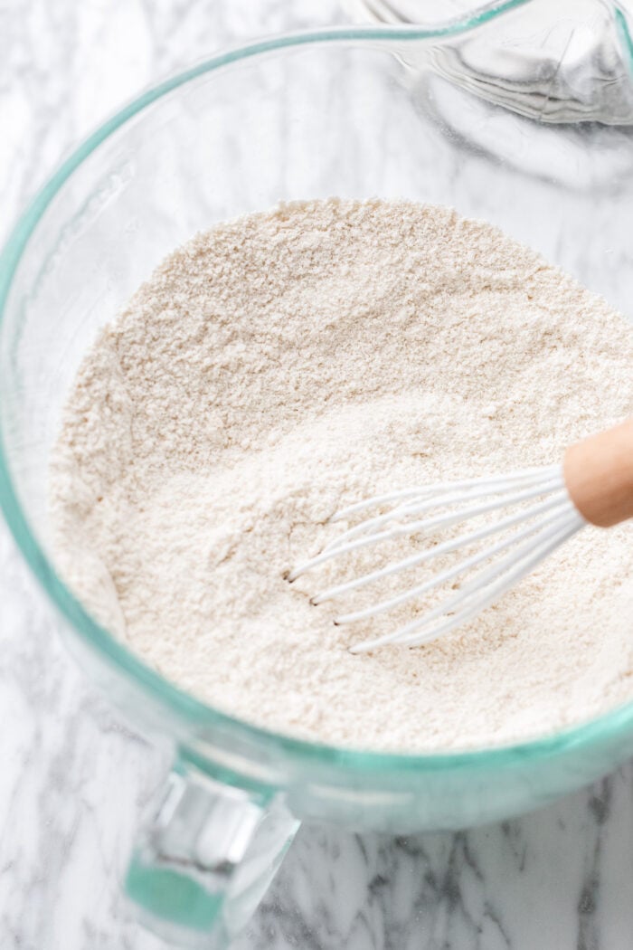 whisking the dry ingredients