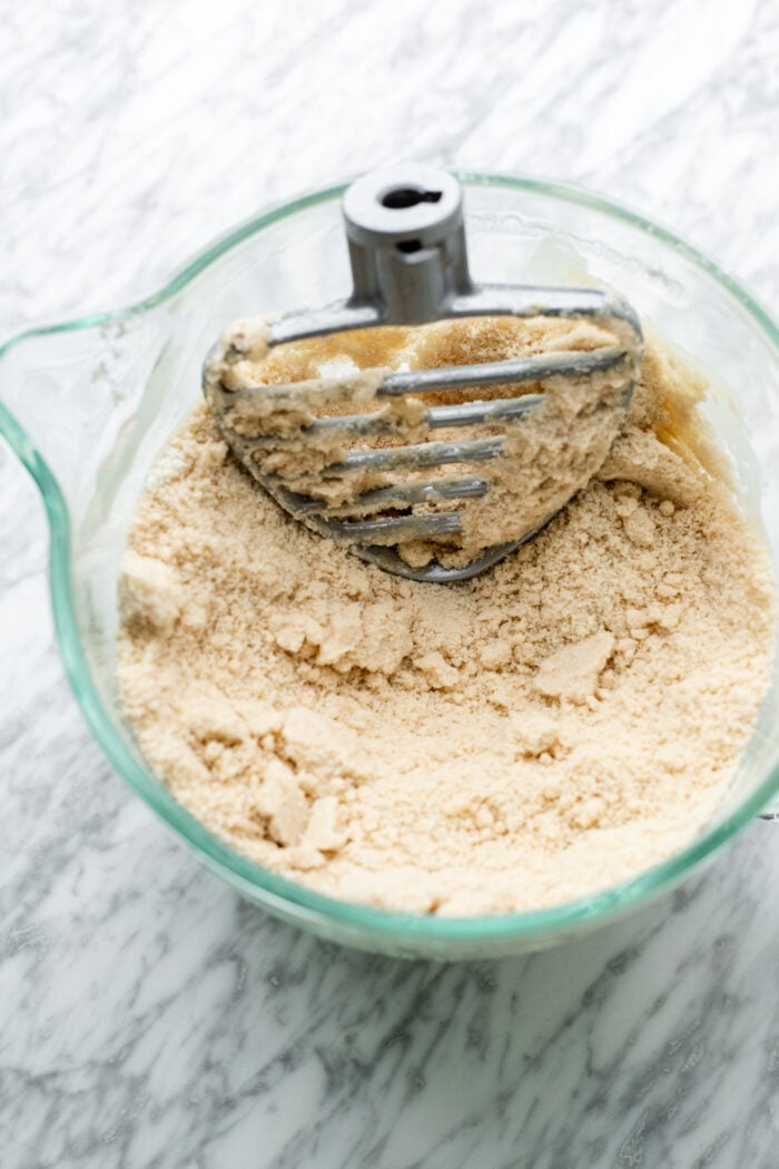sandy texture in the batter