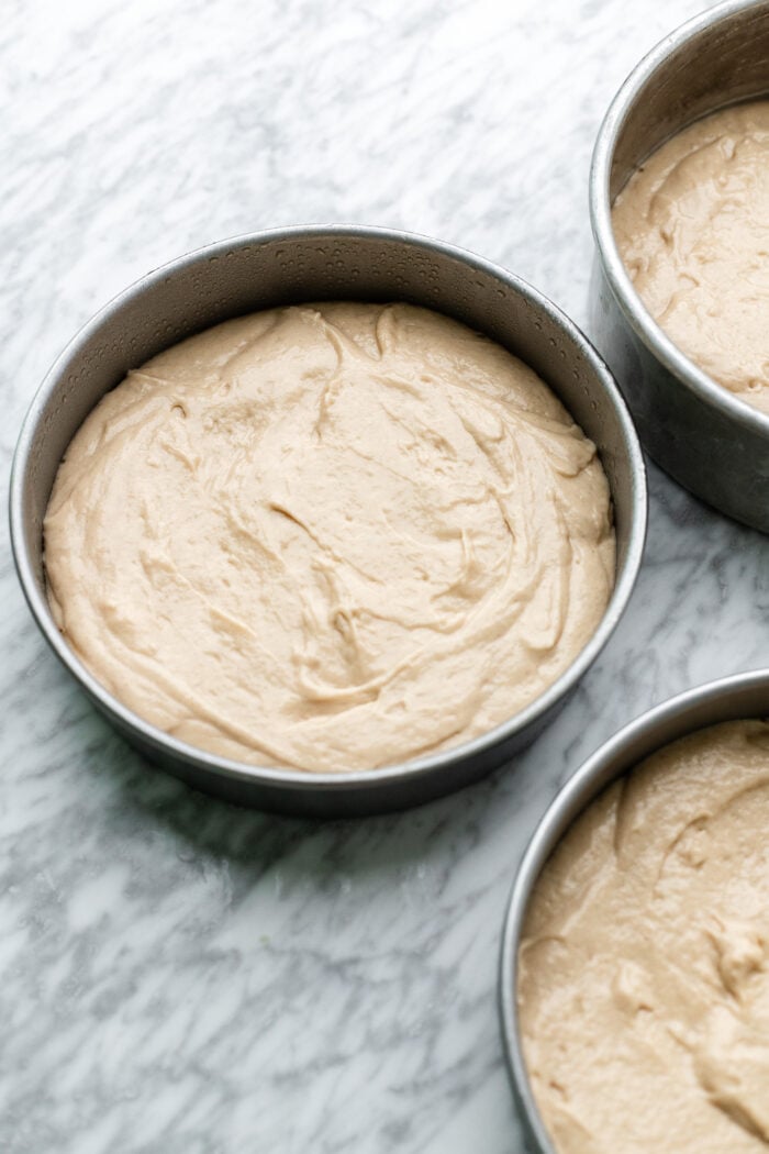 cake before baking