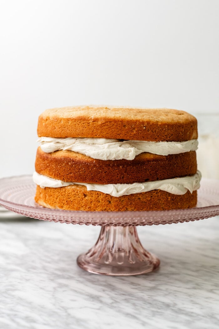 frosting the cake